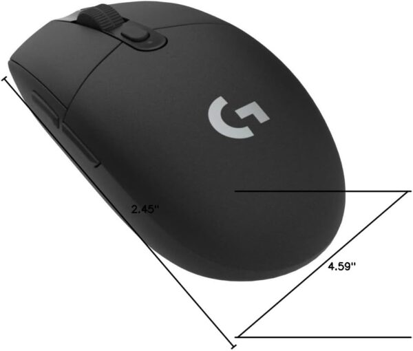 Logitech G305 LIGHTSPEED Wireless Gaming Mouse, Hero 12K Sensor, 12,000 DPI, Lightweight, 6 Programmable Buttons, 250h Battery Life, On-Board Memory, PC/Mac - Black - Image 11