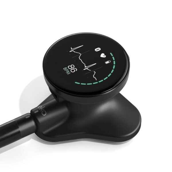 Eko CORE 500™ Digital Stethoscope — The Pinnacle of Digital Stethoscope Technology, Combining TrueSound™ Audio with 3-Lead ECG and a Full-Color Display, Matte Black, COR501-BLK/BLK - Image 9