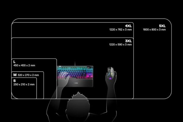 SteelSeries QcK Gaming Mouse Pad - Medium Cloth - Optimized For Gaming Sensors - Image 3