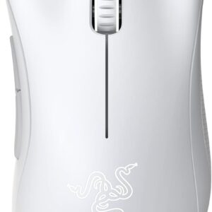 Razer DeathAdder Essential Gaming Mouse: 6400 DPI Optical Sensor - 5 Programmable Buttons - Mechanical Switches - Rubber Side Grips - Mercury White