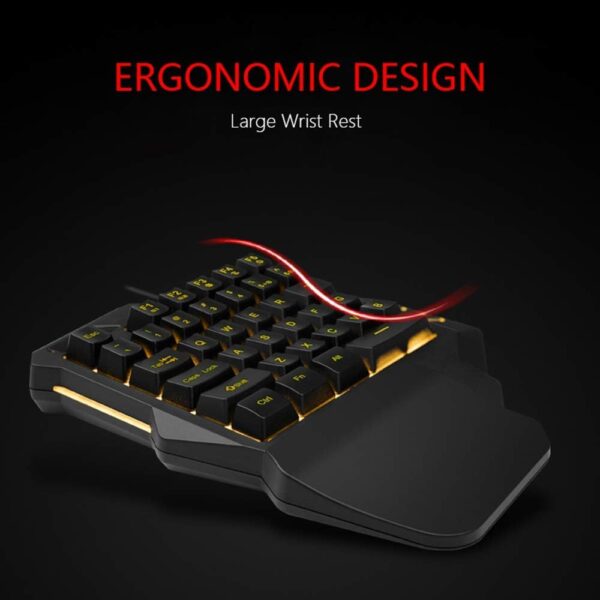 RedThunder One Handed Gaming Keyboard RGB Backlit 35 Keys Portable Mini Gaming Keypad Ergonomic Game Controller for PC Gamer - Image 7