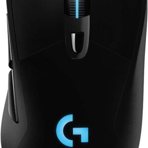 Logitech G703 Lightspeed Wireless Gaming Mouse W/Hero 25K Sensor, PowerPlay Compatible, Lightsync RGB, Lightweight 95G+10G Optional, 100-25, 600 DPI, Rubber Side Grips - Black