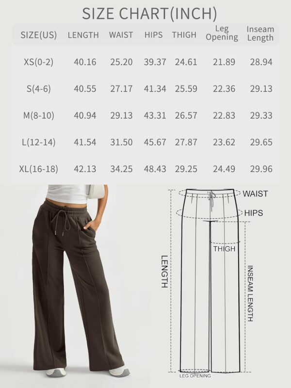 AUTOMET Womens Wide Leg Sweatpants High Waisted Baggy Pants Drawstring Athletic Joggers - Image 6