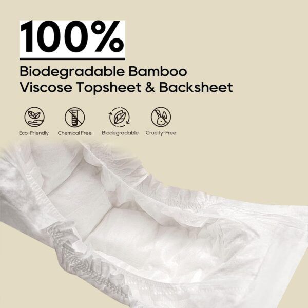 ECO BOOM Diapers, Viscose from Bamboo Diapers, Natural Soft Disposable Nappies for Infant, Size 5 Suitable for 26 to 37lb (X-Large - 48 Count) - Image 3