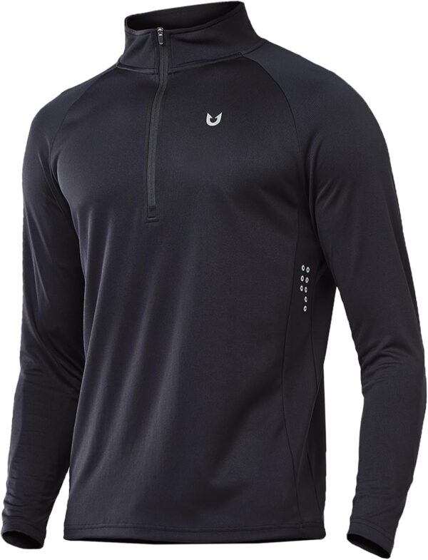 NORTHYARD Men's Running Shirt Long Sleeve Quarter Zip Pullover Moisture Wicking Quick Dry Athletic Workout Shirts