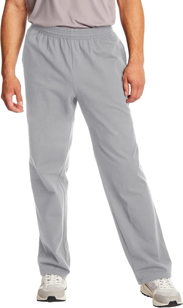 Hanes Essentials Sweatpants, Men’s Cotton Jersey Pants with Pockets, 33”