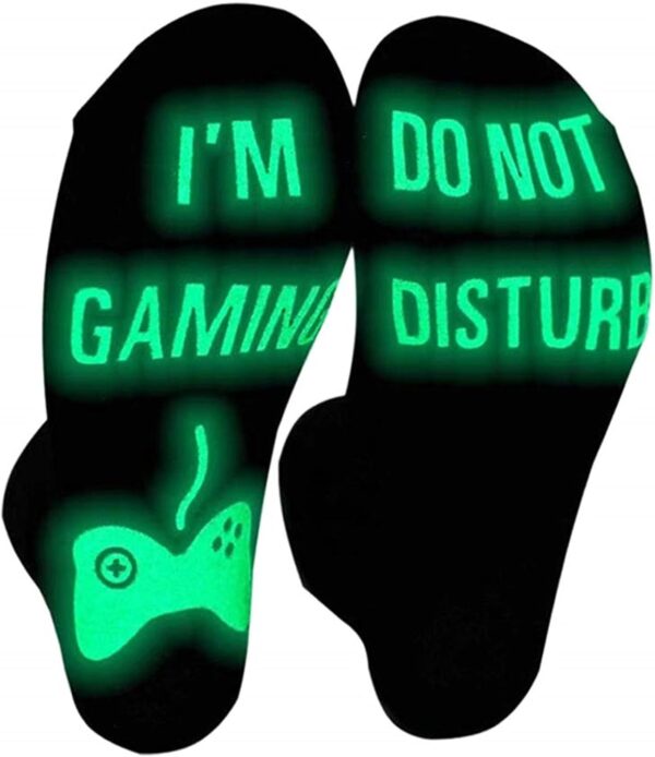 Gaming Sock, Do Not Disturb I'm Gaming,Gaming Socks for Teen Boys Gamer with Glowing, Novelty Socks for Men Dad Father Women