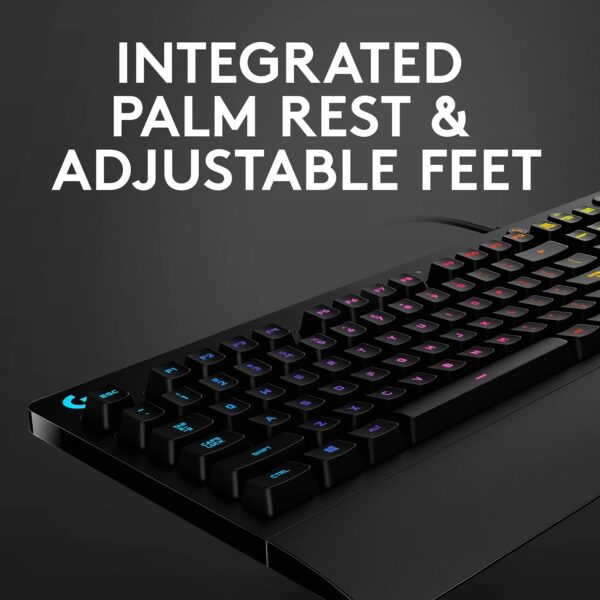 Logitech G213 Prodigy Gaming Keyboard, LIGHTSYNC RGB Backlit Keys, Spill-Resistant, Customizable Keys, Dedicated Multi-Media Keys – Black - Image 5