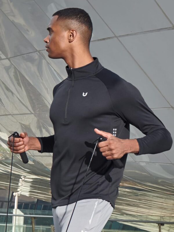 NORTHYARD Men's Running Shirt Long Sleeve Quarter Zip Pullover Moisture Wicking Quick Dry Athletic Workout Shirts - Image 7