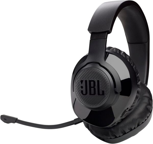 JBL Quantum 350 Wireless - Wireless PC gaming headset with detachable boom mic, 22-hour battery life, speed charge and power&play, Optimized for PC, compatible with multiple platforms (Black)