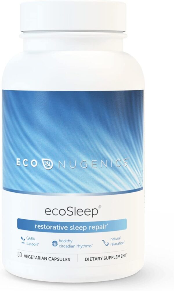 EcoNugenics - ecoSleep - 60 Capsules - Professionally Formulated to Support Healthy Circadian Rhythm & Deep, Sleep - Safe, Natural & Effective