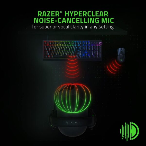 Razer BlackShark V2 X Gaming Headset: 7.1 Surround Sound - 50mm Drivers - Memory Foam Cushion - For PC, PS4, PS5, Switch - 3.5mm Audio Jack - Black - Image 3