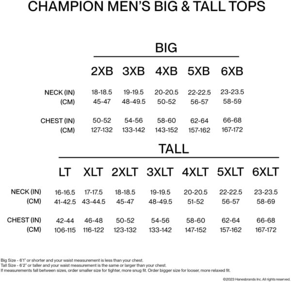 Champion Men's Classic Long Sleeve Soft, Comfortable T-Shirt (Regular or Big & Tall) - Image 7