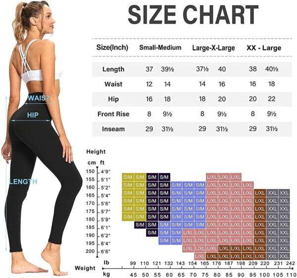 GAYHAY High Waisted Leggings for Women - Soft Opaque Slim Tummy Control Printed Pants for Running Cycling Yoga - Image 5