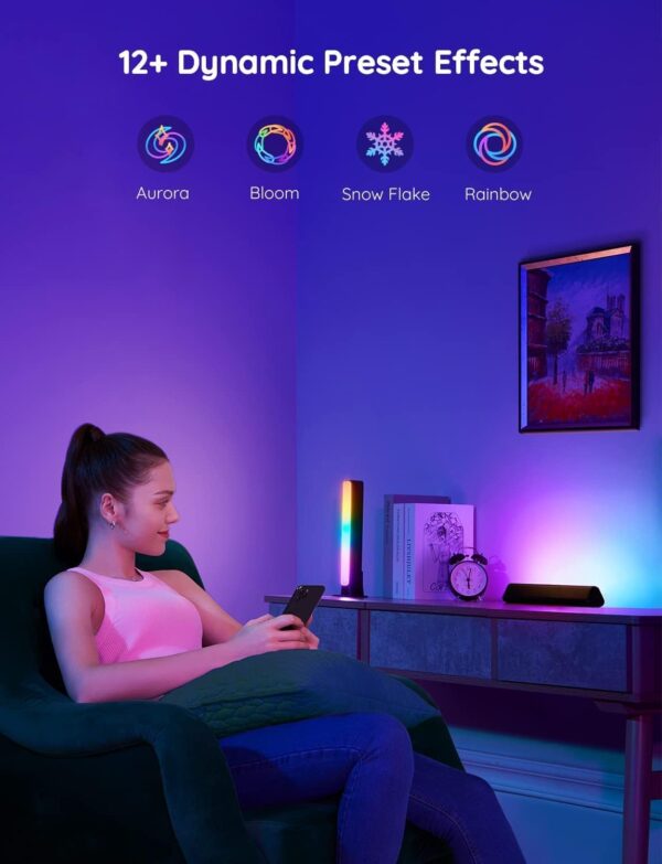 Govee Smart LED Light Bars, Work with Alexa and Google Assistant, RGBICWW WiFi TV Backlights with Scene and Music Modes for Gaming, Pictures, PC, Room Decoration - Image 7