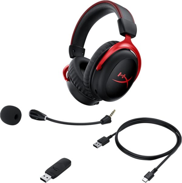 HyperX Cloud II Wireless Gaming Headset - Red - Image 6