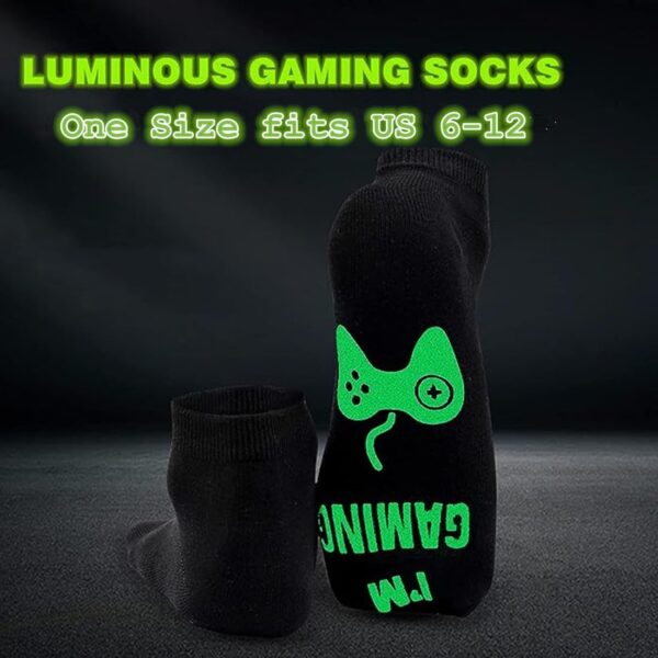 Gaming Sock, Do Not Disturb I'm Gaming,Gaming Socks for Teen Boys Gamer with Glowing, Novelty Socks for Men Dad Father Women - Image 3