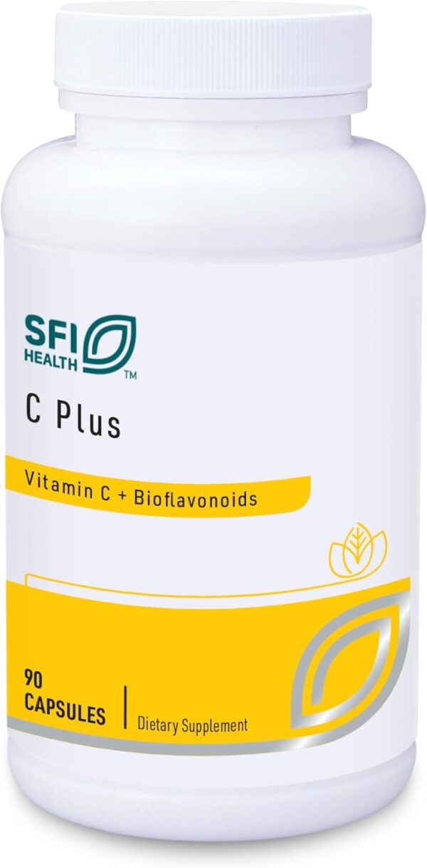 Klaire Labs C Plus with Bioflavonoids - Vitamin C Blend with Citrus Bioflavonoid Complex - Immune Support (90 Capsules)