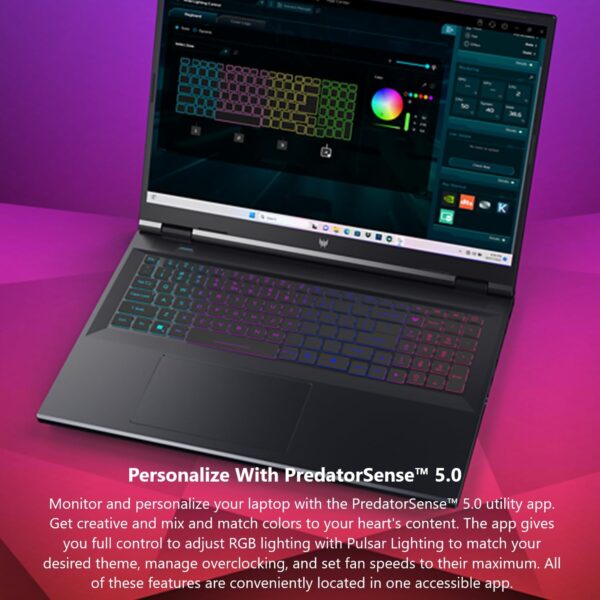 Acer Predator Helios Neo 18 Gaming Laptop | Intel Core i7-14700HX | NVIDIA GeForce RTX 4070 | 18" WQXGA 2560 x 1600 165Hz G-SYNC Display | 16GB DDR5 | 1TB Gen 4 SSD | Killer Wi-Fi 6E | PHN18-71-77JT - Image 9