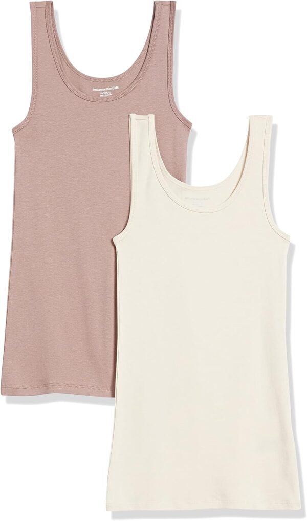 Amazon Essentials Women's Slim-Fit Tank, Pack of 2