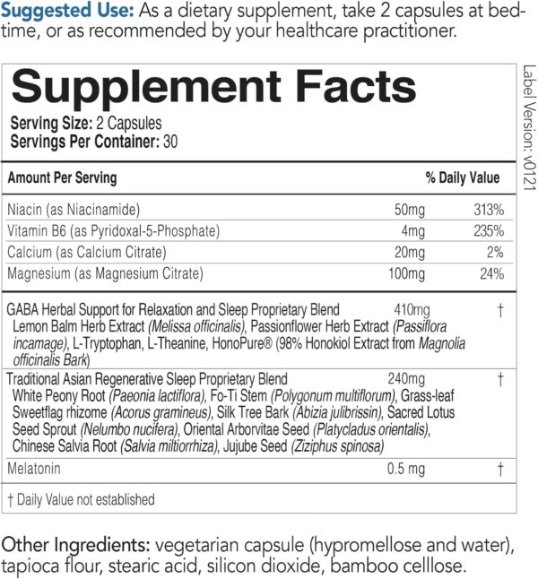 EcoNugenics - ecoSleep - 60 Capsules - Professionally Formulated to Support Healthy Circadian Rhythm & Deep, Sleep - Safe, Natural & Effective - Image 4