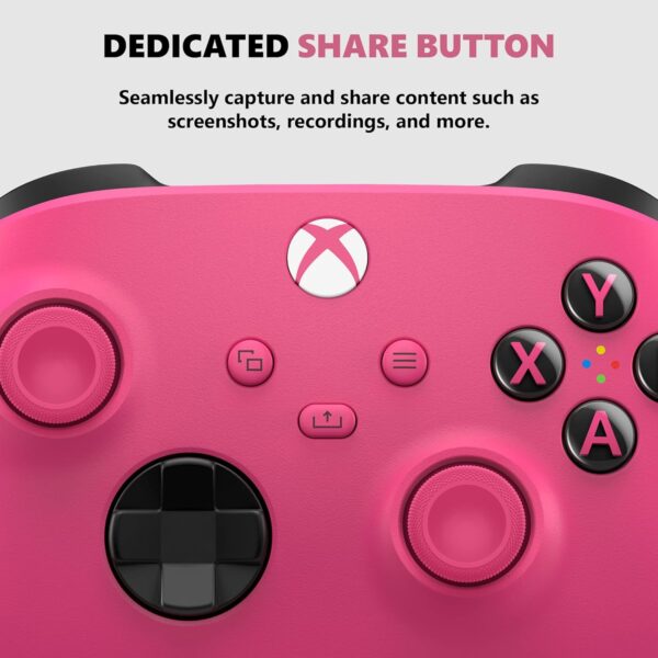 Xbox Core Wireless Gaming Controller – Deep Pink – Xbox Series X|S, Xbox One, Windows PC, Android, and iOS - Image 5