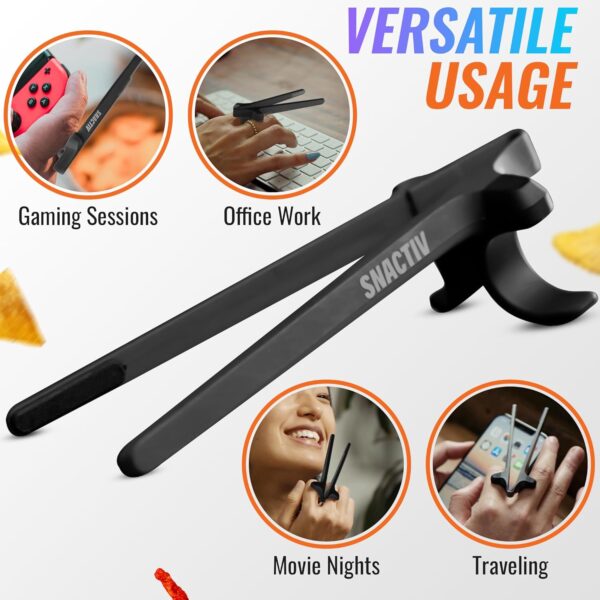 SNACTIV PRO Finger Chopsticks for Gamers - As Seen on Shark Tank! The Official Snacking Tool of the Future - Enjoy Snacks and Chips with Ease - Innovative Gaming Snacking Solution - Snack Chopsticks - Image 6