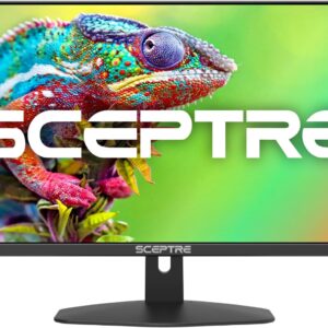 Sceptre New 24-inch Gaming Monitor 100Hz 1ms DisplayPort HDMI x2 100% sRGB AMD FreeSync Build-in Speakers, Eye Care Frameless Machine Black 2024 (E248W-FW100T)