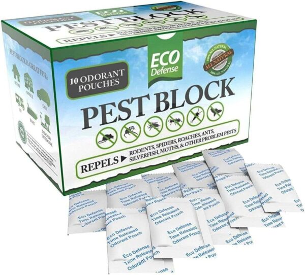 Eco Defense Pest Control Pouches - All Natural - Repels Rodents, Silverfish, Spiders, Roaches, Ants, Moths, Squirrels, & Other Pests