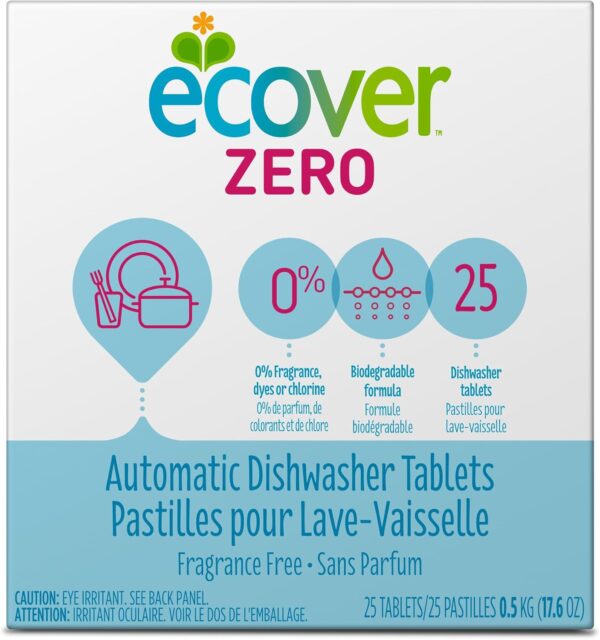 Ecover Automatic Dishwashing Tablets Zero, 25 Count, 17.6 Ounce