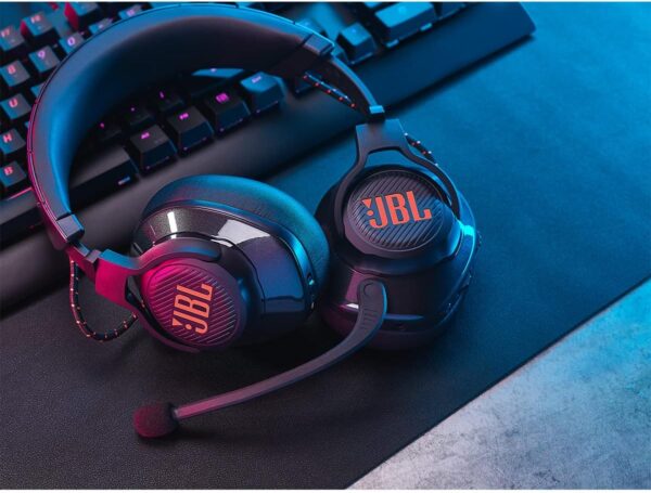 JBL Quantum 610 Wireless - Wireless Over-Ear Gaming Headset, QuantumSURROUND, 2.4GHz Wireless, 40 Hours of Wireless Battery Life, Game-Chat dial, flip-up Boom Microphone (Black) - Image 2