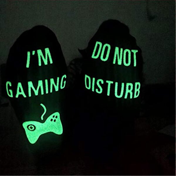 Gaming Sock, Do Not Disturb I'm Gaming,Gaming Socks for Teen Boys Gamer with Glowing, Novelty Socks for Men Dad Father Women - Image 5