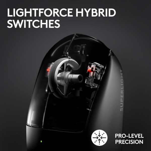 Logitech G PRO X SUPERLIGHT 2 LIGHTSPEED Wireless Gaming Mouse, 8K Polling, Lightweight, LIGHTFORCE Hybrid Switches, HERO 2 Sensor, 888 IPS, 44,000 DPI, 5 Programmable Buttons,USB-C Charging, PC & Mac - Image 3