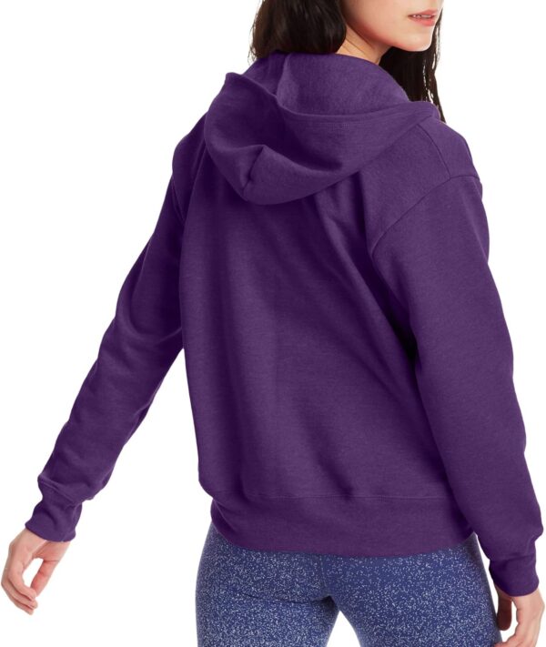 Hanes Women's Hoodie, Ecosmart Fleece Full-zip Hoodie, Zip-up Hooded Sweatshirt - Image 2