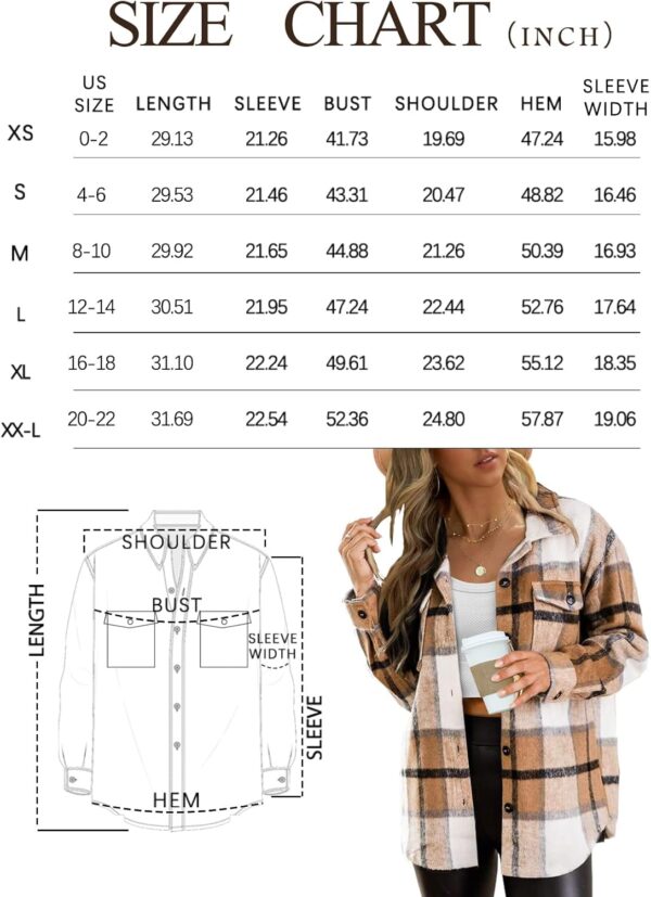 AUTOMET Womens Fall Outfits Fashion Clothes Shackets Flannel Plaid Button Down Long Sleeve Shirts Jackets 2024 - Image 6