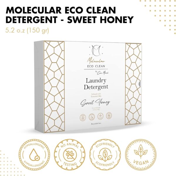 Molecular Eco Clean Laundry Detergent Long Lasting Hypoallergenic Scent ALL NATURAL-60 Loads -Dehydrated Liquid-less Biodegradable - by Cocó March - Image 5