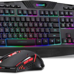 Redragon S101 Gaming Keyboard, M601 Mouse, RGB Backlit Gaming Keyboard, Programmable Backlit Gaming Mouse, Value Combo Set [New Version]