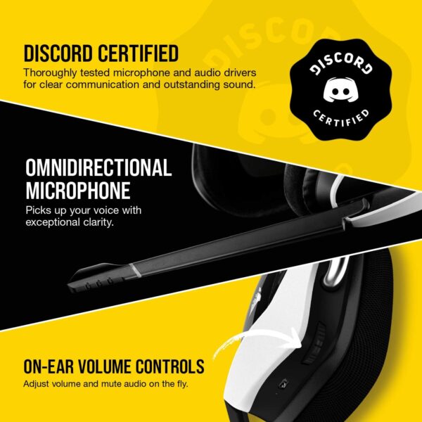 Corsair VOID RGB ELITE Wireless Gaming Headset - 7.1 Surround Sound - Discord Certified - iCUE Compatible - PC, Mac, PS5, PS4 - White - Image 6