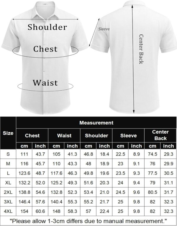 COOFANDY Men's Linen Shirts Short Sleeve Casual Shirts Button Down Shirt for Men Beach Summer Wedding Shirt - Image 6