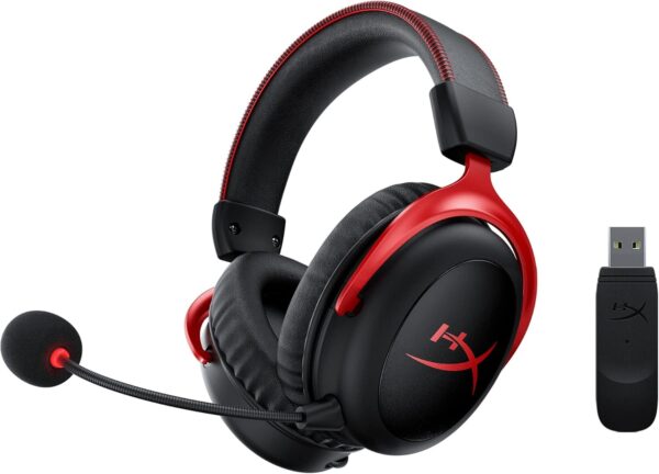 HyperX Cloud II Wireless Gaming Headset - Red - Image 2