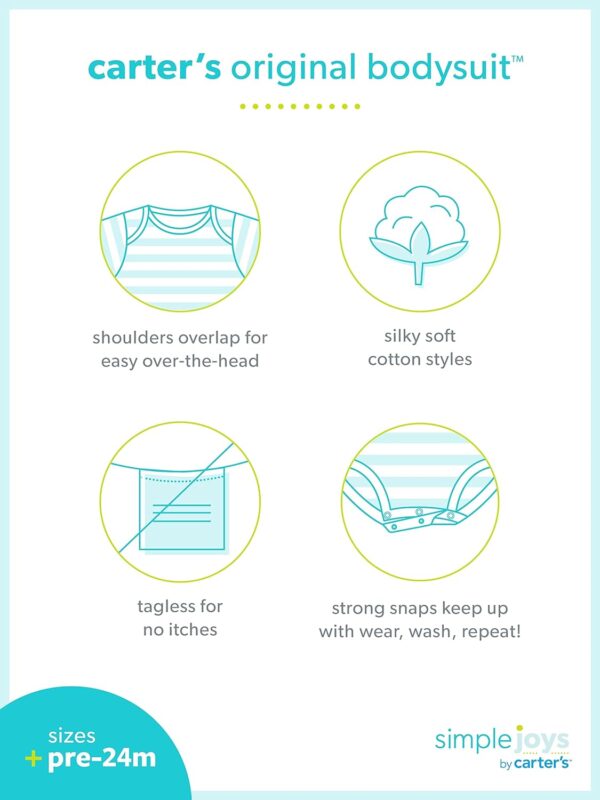 Simple Joys by Carter's Unisex Babies' Long-Sleeve Bodysuit - Image 5