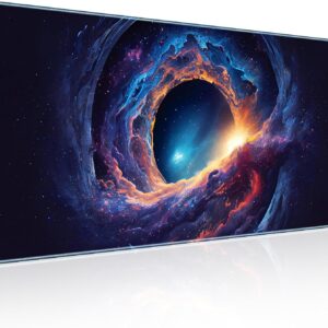 Large Gaming Mouse Pad, Technological Nebula Style Professional Gaming Mousepad, Non-Slip Waterproof Rubber Base Mouse Pad for Gaming & Office & Home, 31.5 x 11.8inch Full Desk Mouse Pad