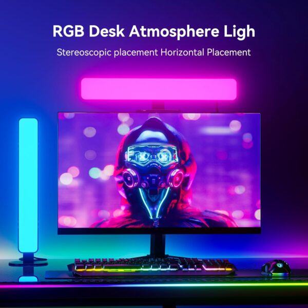 LED Light Bar, Music Sync RGB IC Light Bar, USB Ambient Lamp, Color Changing Gaming TV Backlight with Remote Control, 15 Dynamic Modes for Room Gaming Decoration - Image 3