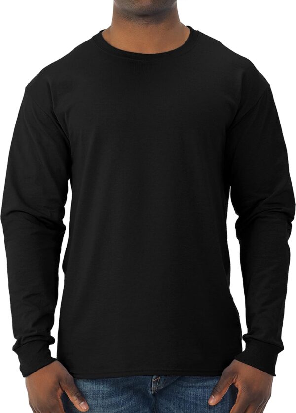 Jerzees Men's Dri-Power Cotton Blend Long Sleeve Tees, Moisture Wicking, Odor Protection, UPF 30+, Sizes S-3x