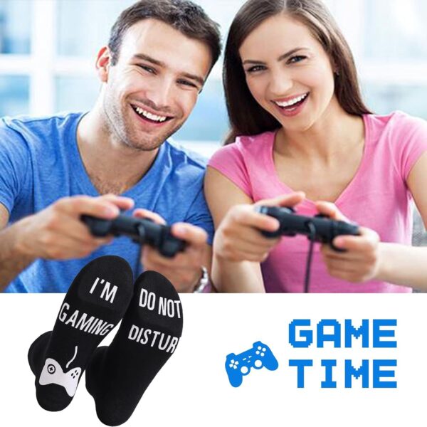 Gaming Sock, Do Not Disturb I'm Gaming,Gaming Socks for Teen Boys Gamer with Glowing, Novelty Socks for Men Dad Father Women - Image 6