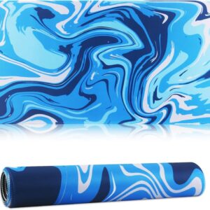 Gaming Mouse Pad Extra Large Computer Keyboard Mouse Mat Soft Smooth Surface and Anti-Slip Rubber Base Soft Cloth XXL Mouse Pad 600 x 300 x 3 MM -BL
