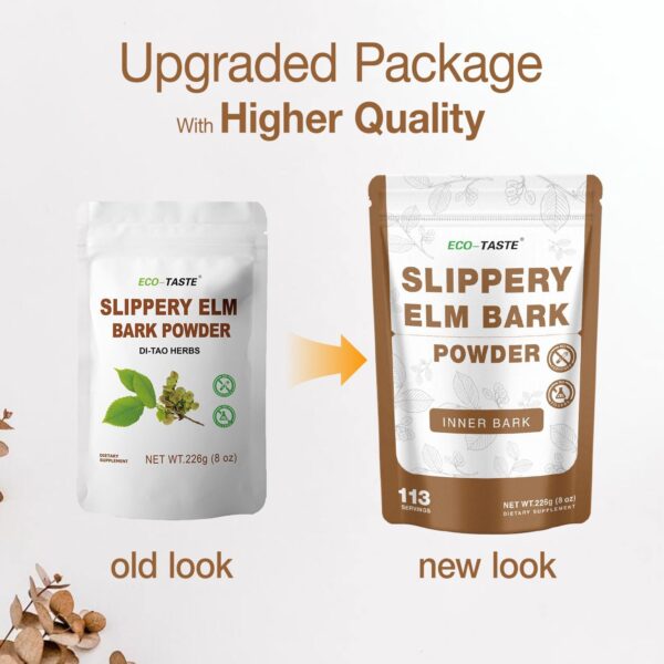 Slippery Elm Powder for Gut-Health, Pure Inner Slippery Bark Powder 2000mg per Serving, Vegetarian - Pack of 2 - Image 7