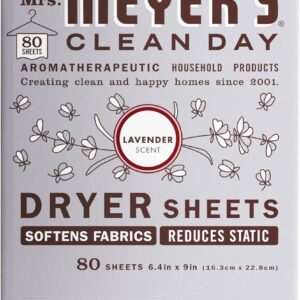 MRS. MEYER'S CLEAN DAY Dryer Sheets, Lavender, 80 ct