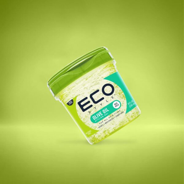 Eco Style Gel Olive Oil Styling - Adds Shine and Tames Split Ends - Delivers Moisture to Scalp - Nourishes And Repairs - Provides Weightless and Superior Hold - Ideal for all Hair - 8 oz - Image 3