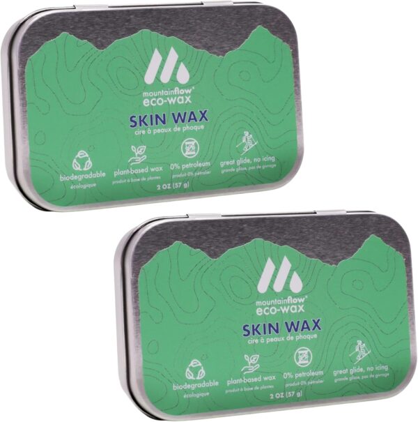 mountainFLOW eco-Wax Skin Wax (Rub-On), Plant-Based + Biodegradable, Prevents Icing, Great Glide